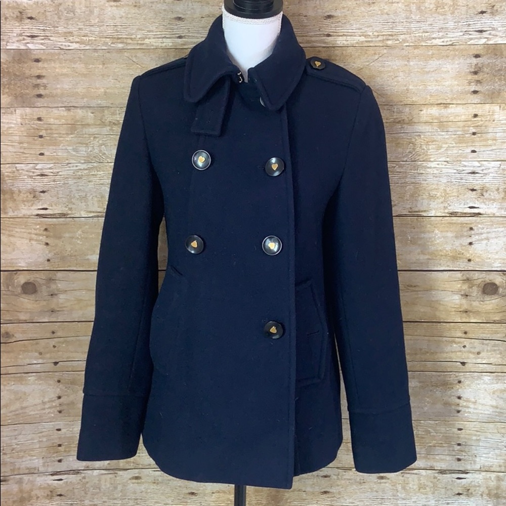 Betsey Johnson Pea Coat Navy Size 4